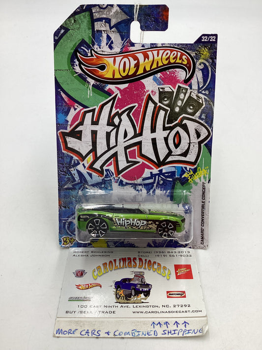 2013 Hot wheels Hip Hop #32 Camaro Convertible concept green 159B