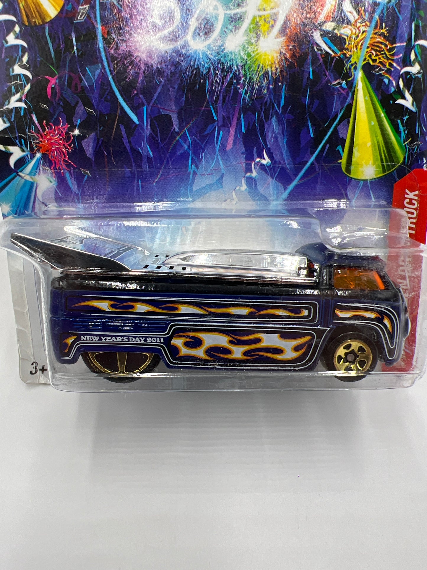 2011 Hot Wheels Happy New Year 2011 Volkswagen Drag Truck Card Not Perfect 159A