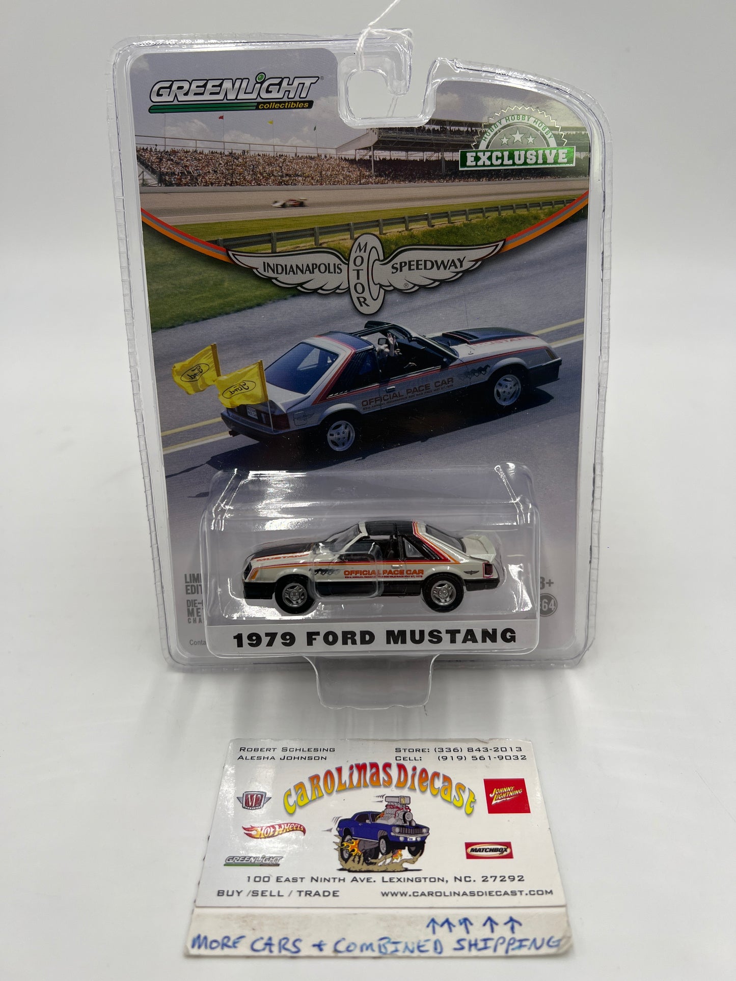 Greenlight Hobby Exclusive Indianapolis Motor Speedway 1979 Ford Mustang Pace Car 181G