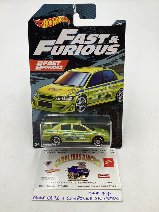 Hot wheels 2019 Fast and furious 2 Fast 2 Furious Mitsubishi Lancer Evolution #3 with protector