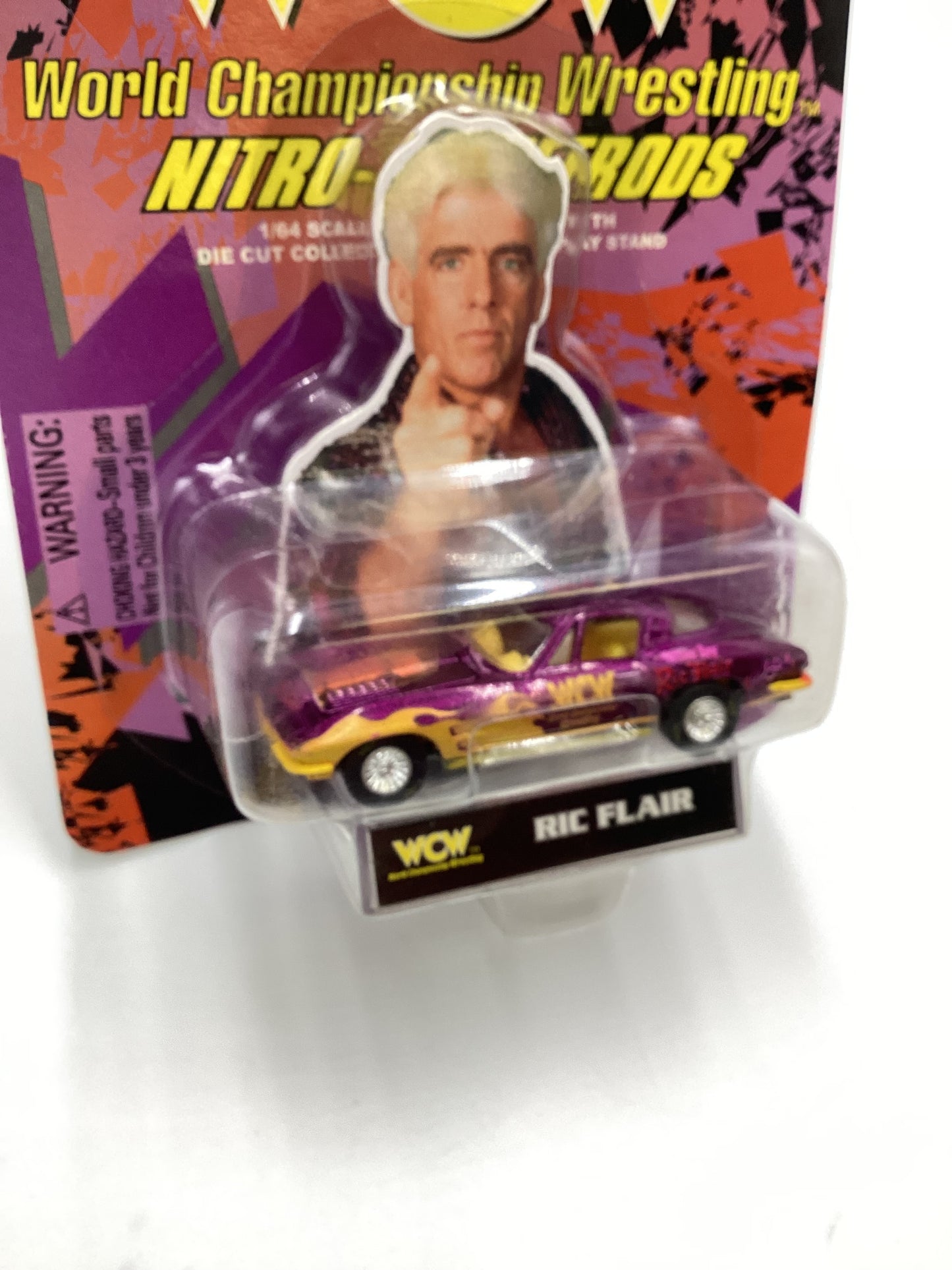 Racing Champions WCW Nitro Streetrods Ric Flair 63 Chevy Corvette Purple SR