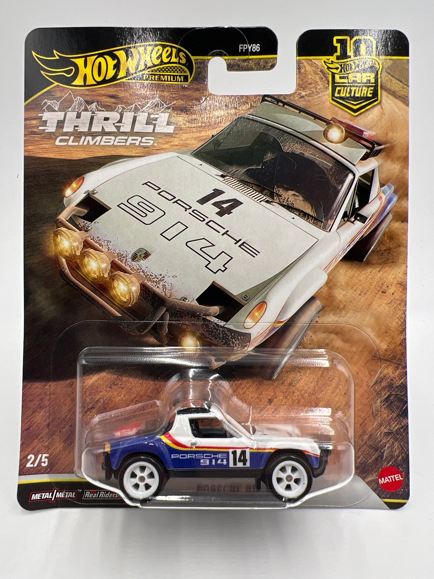 2026 Hot Wheels Premium Thrill Climbers #2 Porsche 914 Safari Blue/White 257B