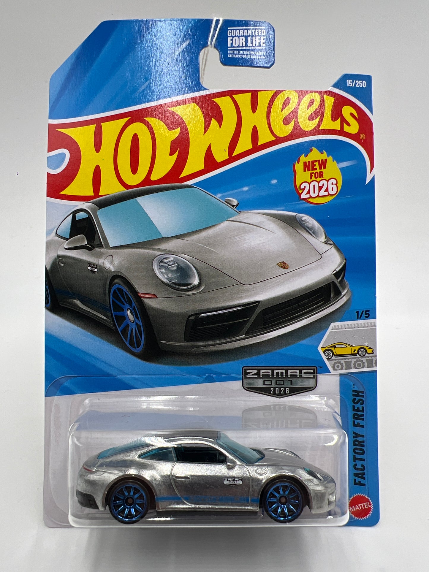 2026 Hot Wheels Walmart Exclusive Zamac 1 #15 Porsche 911 Carrera T 144E