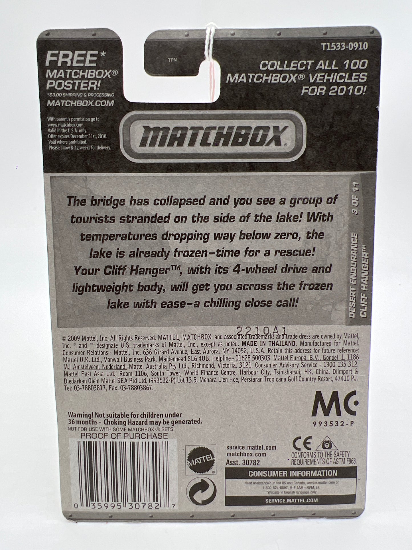 Matchbox Desert Endurance #86 Cliff Hanger Green 216H