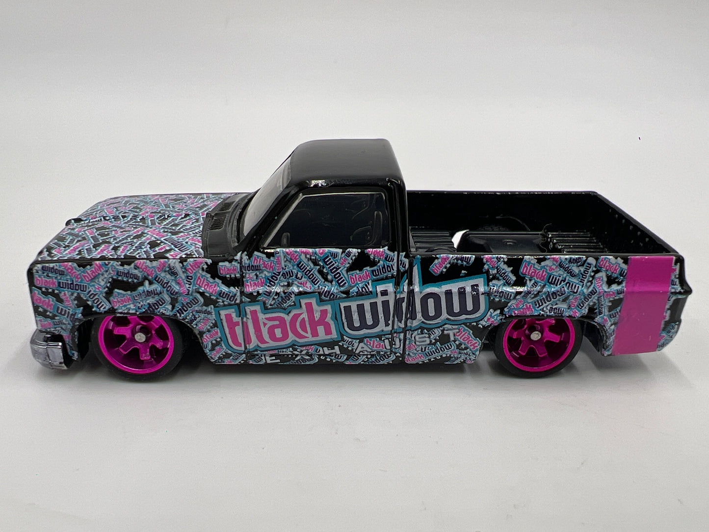 Hot Wheels 1/64 Unspun Custom 83 Chevy Silverado Black Widow Loose