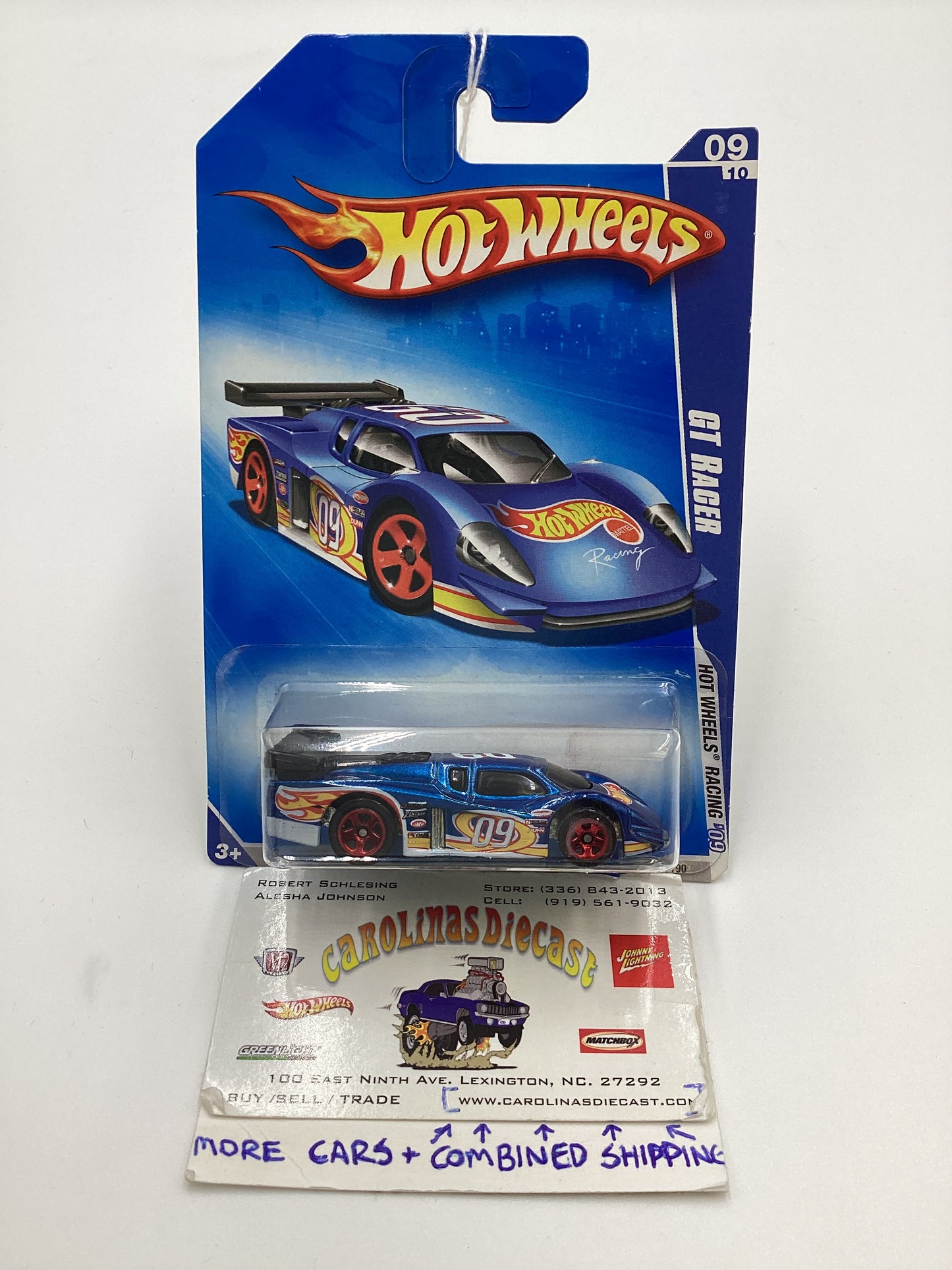 2009 Hot wheels #075 GT Racer Blue GG2