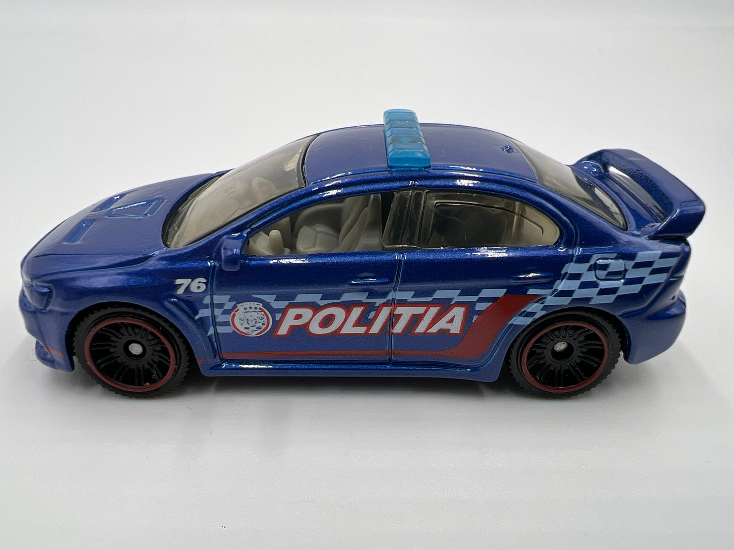 Matchbox 1/64 2010 Mitsubishi Lancer X Blue Police Loose