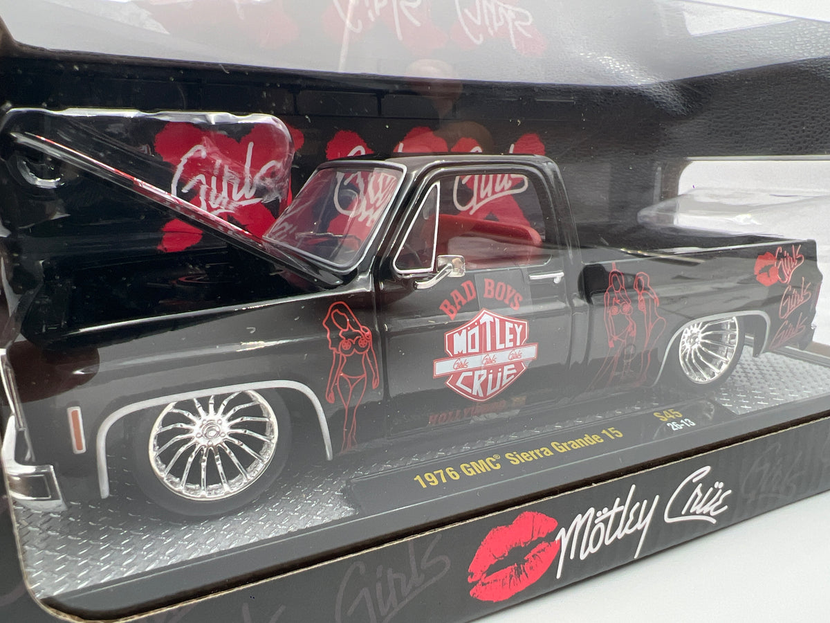 M2 Machines 1/24 Scale S45 Rock Legends Motley Crue 1976 GMC Sierra Grande 15 Black