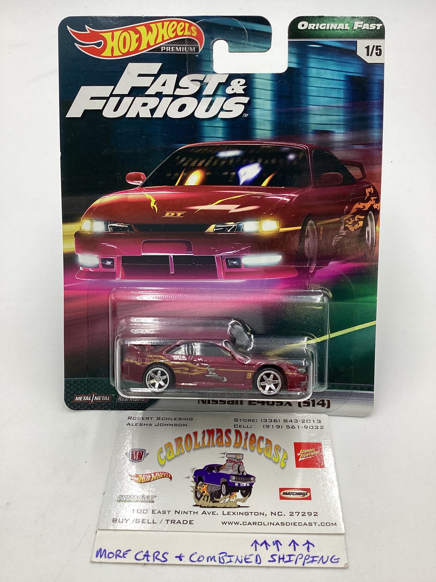 Hot wheels fast and furious Original Fast 1/5 #1 Nissan 240SX (S14) with protector