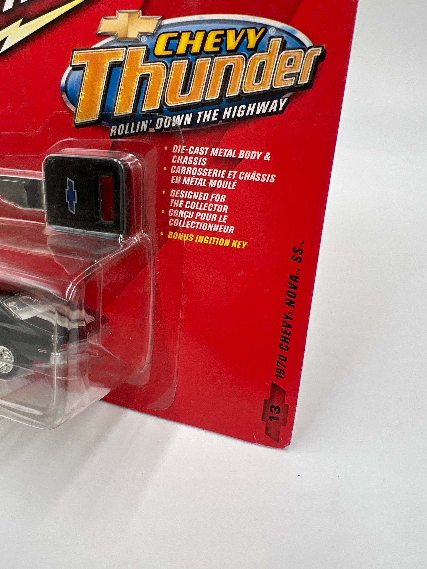 Johnny Lightning White Lightning Chase Chevy Thunder #13 1970 Chevy Nova SS Black