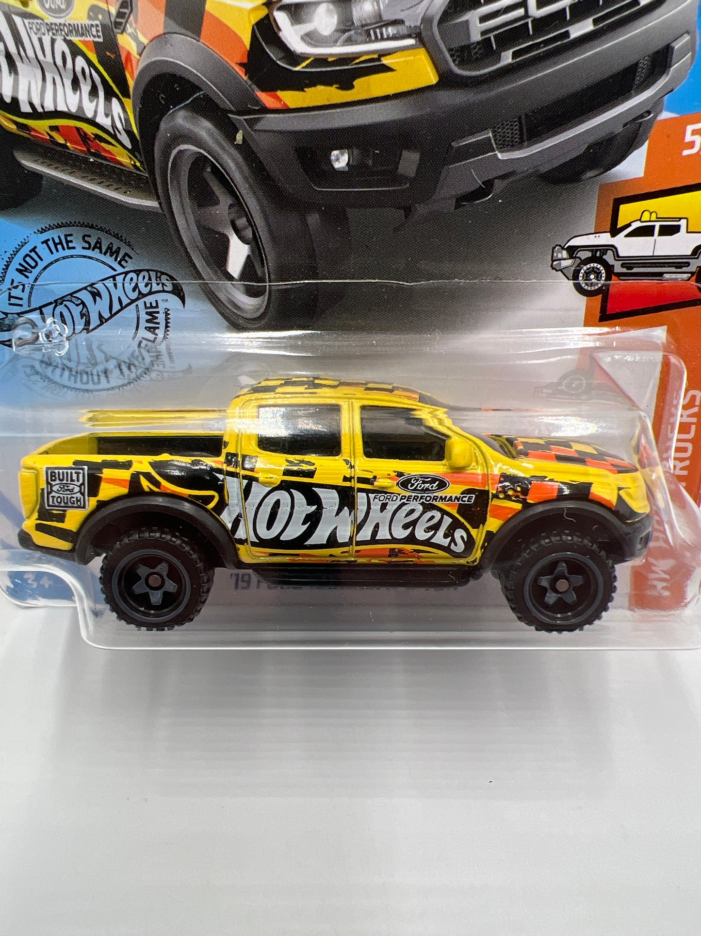2019 Hot Wheels Hot Trucks #185 19 Ford Ranger Raptor Yellow 25B