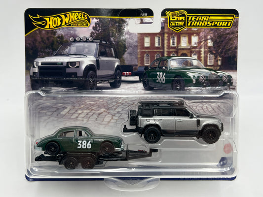 Hot Wheels Team Transport #74 Jaguar MK1 & 2023 Land Rover Defender 110