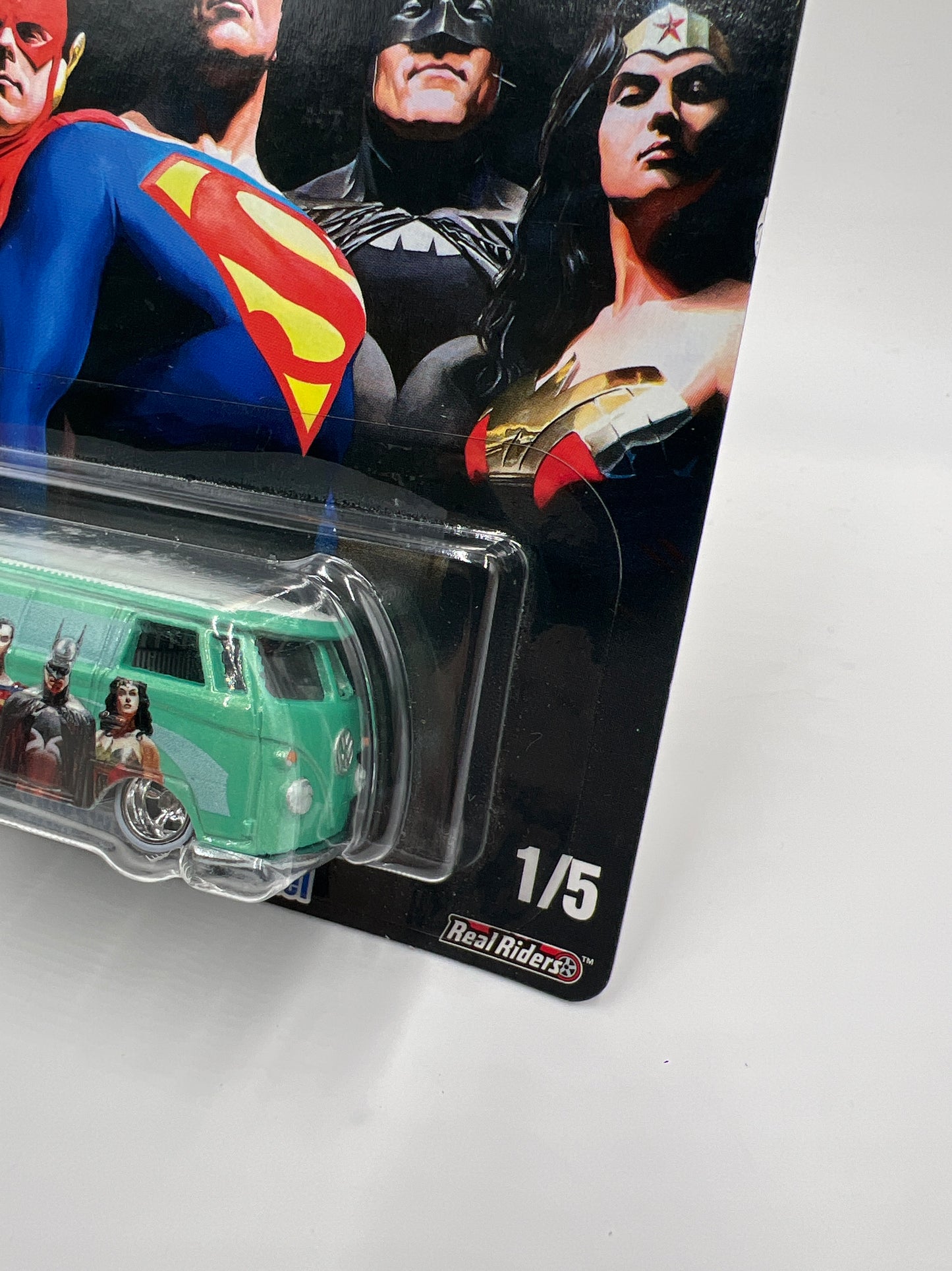 2018 Hot Wheels Premium DC Comics #1 Volkswagen T1 Panel Bus Green