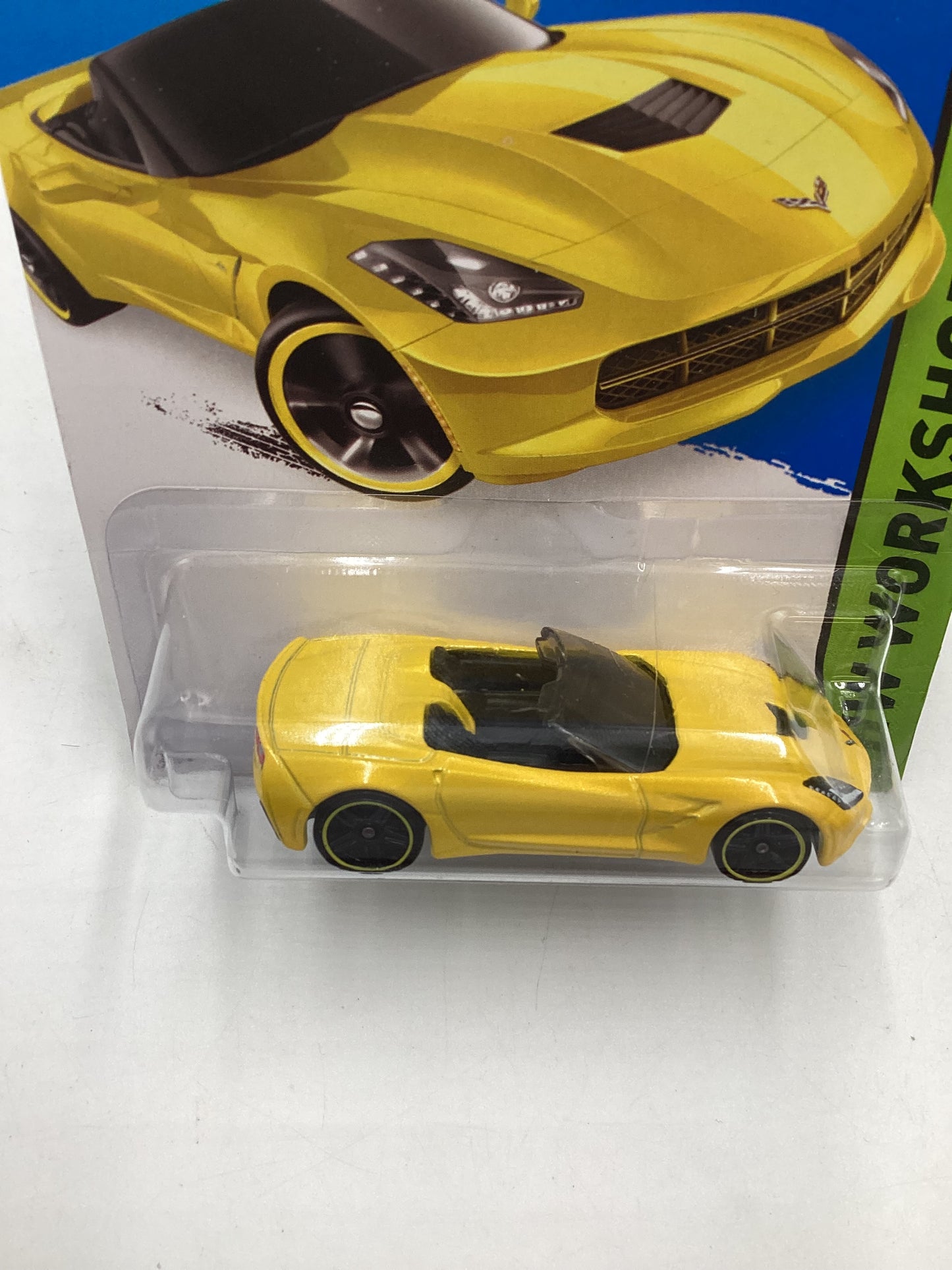 2015 Hot Wheels Workshop #216 14 Corvette Stingray Yellow 4B