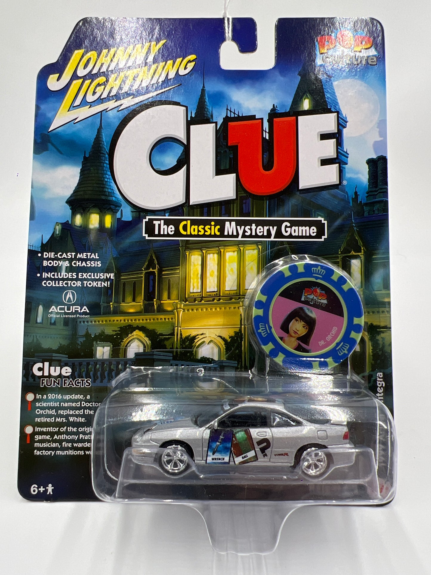 Johnny Lightning Pop Culture Clue Release 2 #4 1999 Acura Integra Silver 230E