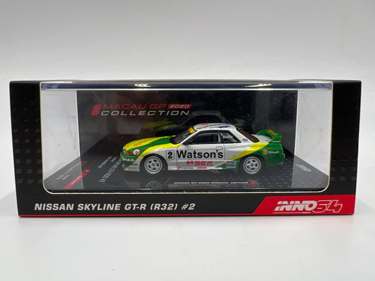Inno64 Nissan Skyline GT-R R32 #2 Watsons Macau Guia Race 1991