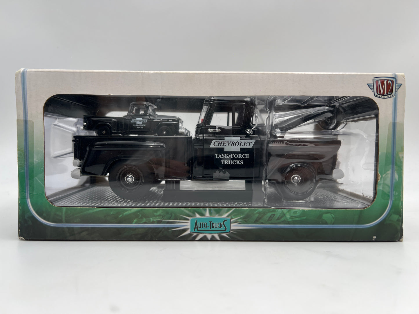 M2 Machines 1/24 S04 Walmart 2 Pack 1958 Chevrolet Apache Step Side Truck Black