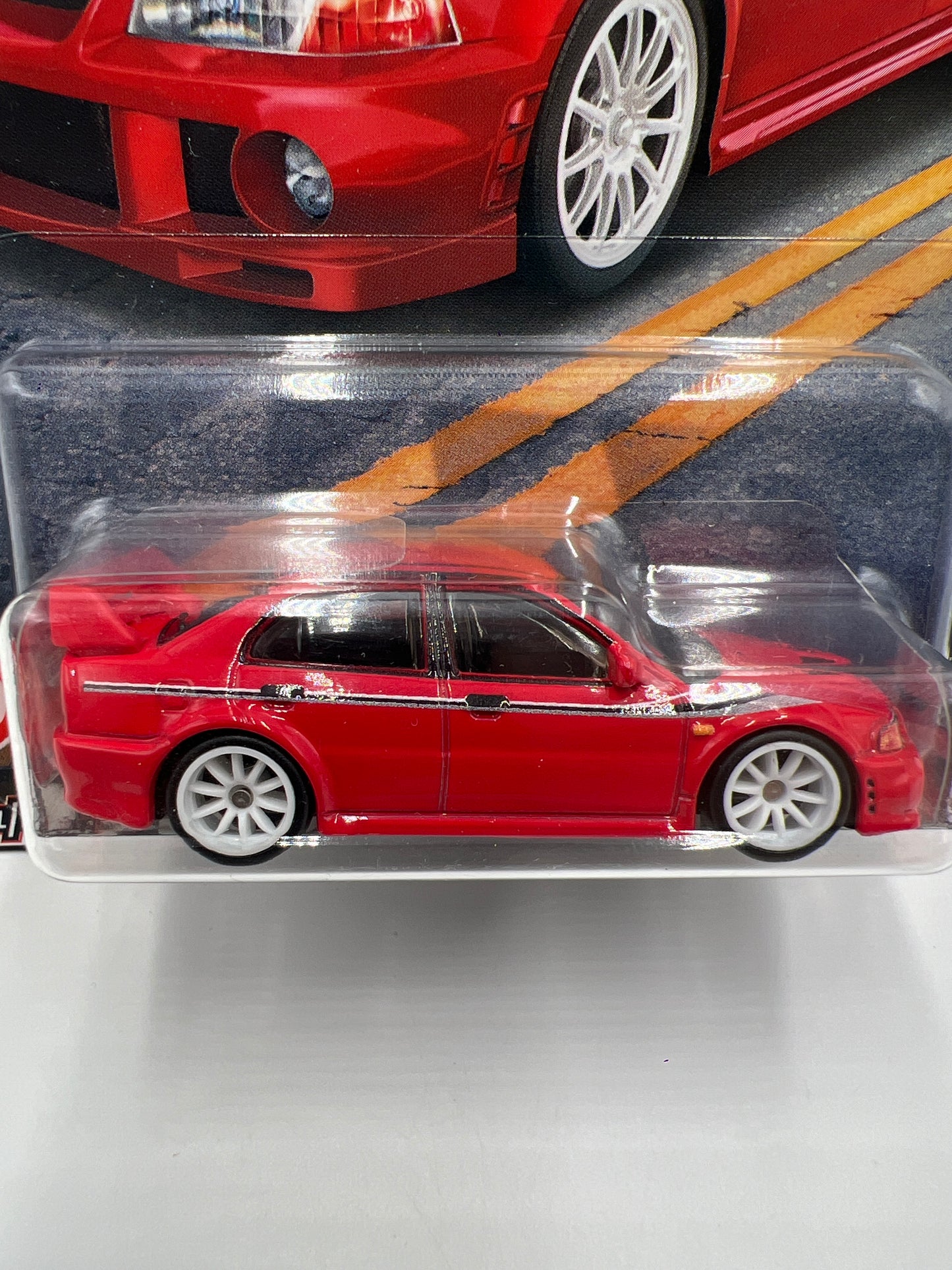 Hot Wheels Premium Boulevard #79 Mitsubishi Lancer Evolution VI Red W/Protector