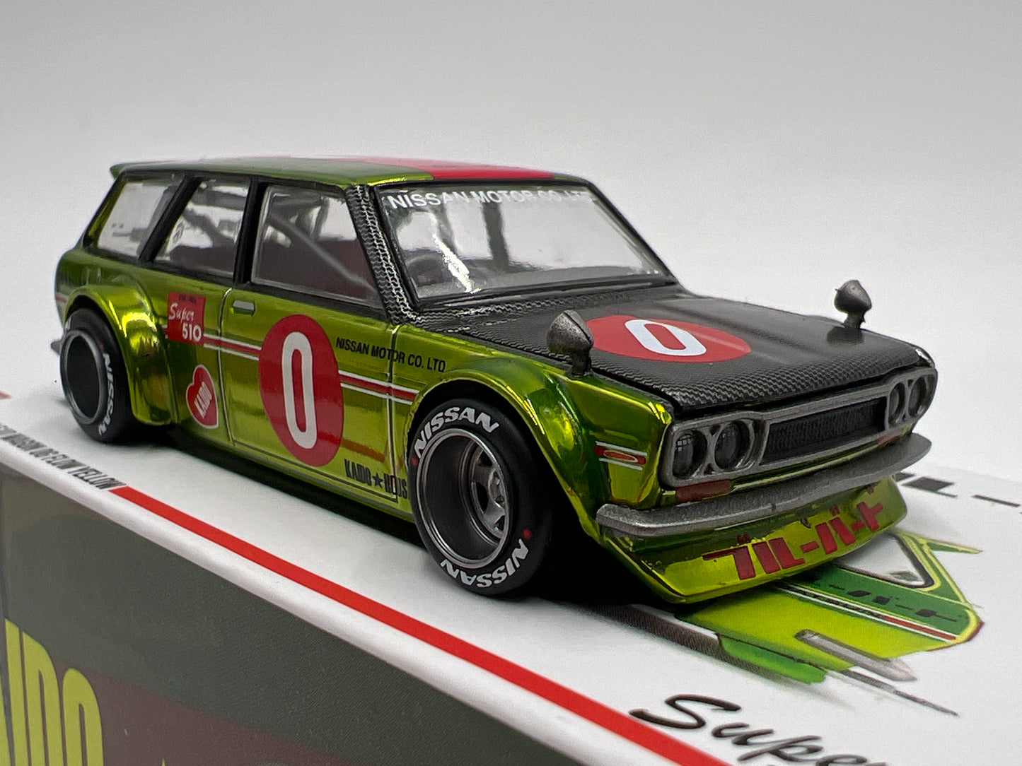 Mini GT Kaido House #164 Datsun Kaido 510 Wagon OG Flow Yellow