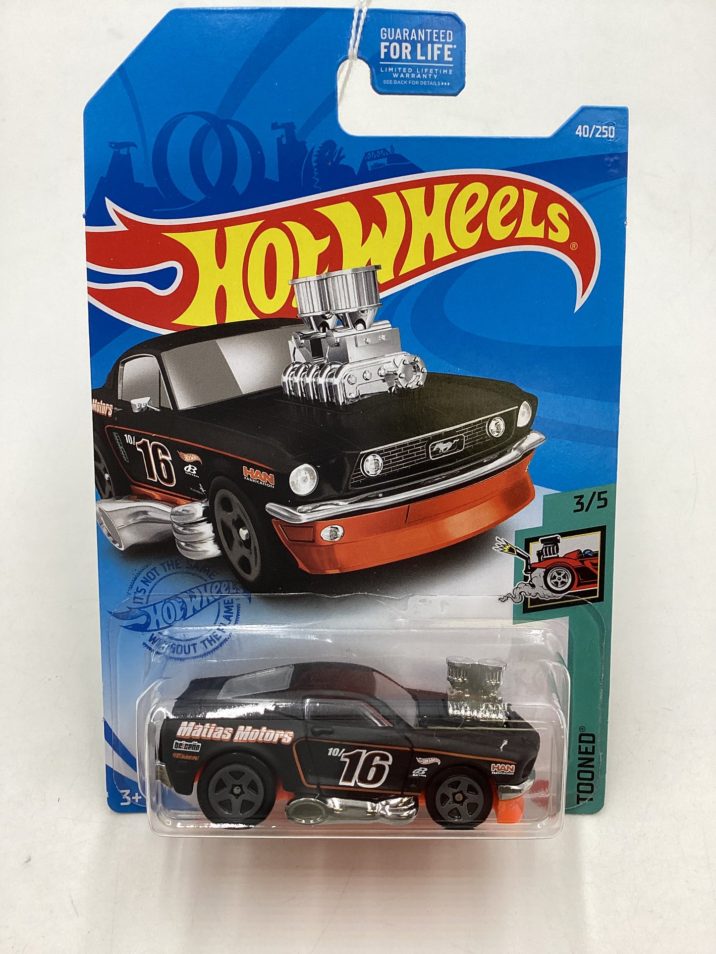 2021 Hot Wheels #40 68 Mustang Black Clear Window 32C