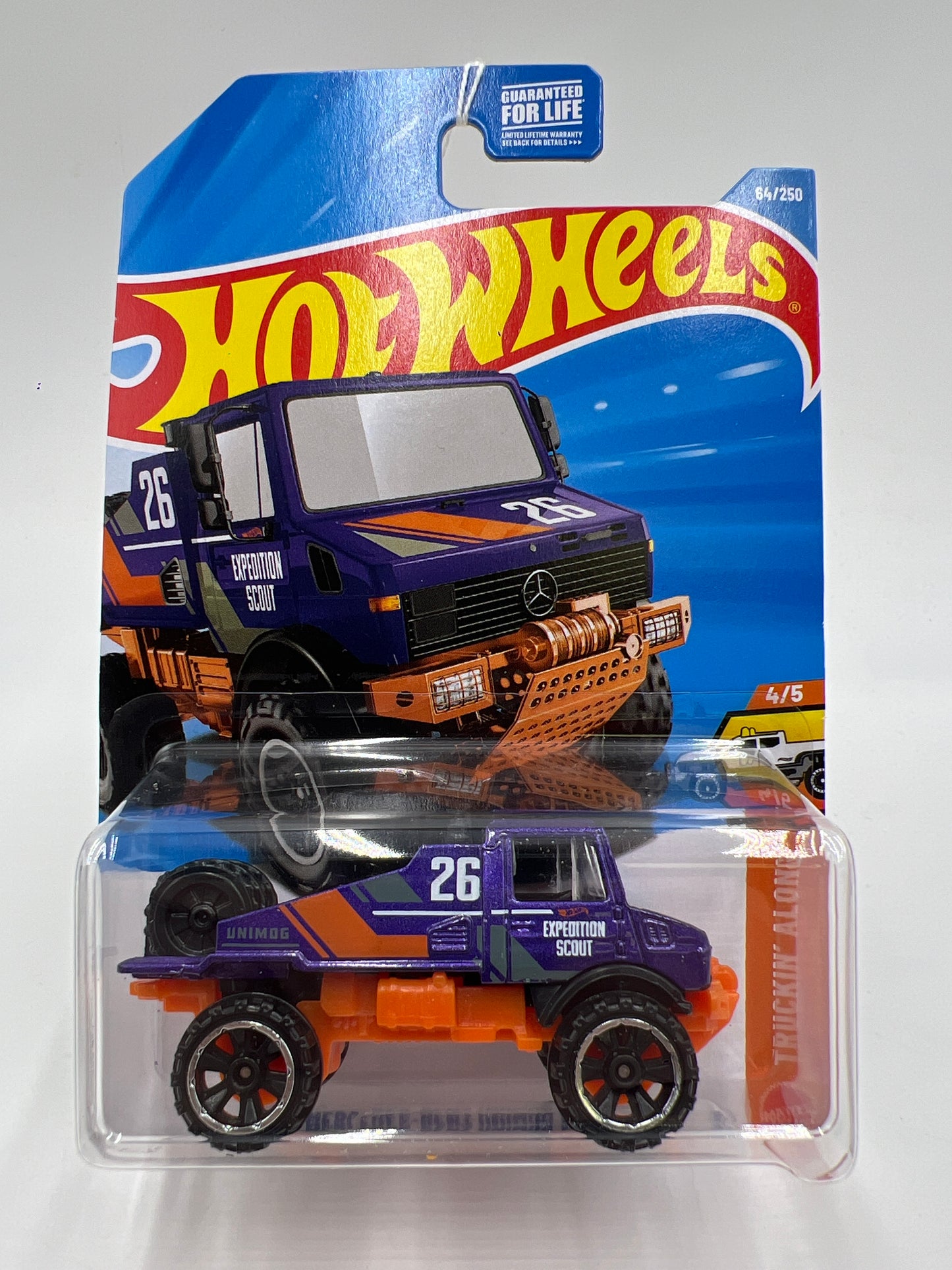 2026 Hot Wheels C Case Truckin Along #64 Mercedes-Benz Unimog 1300L Purple