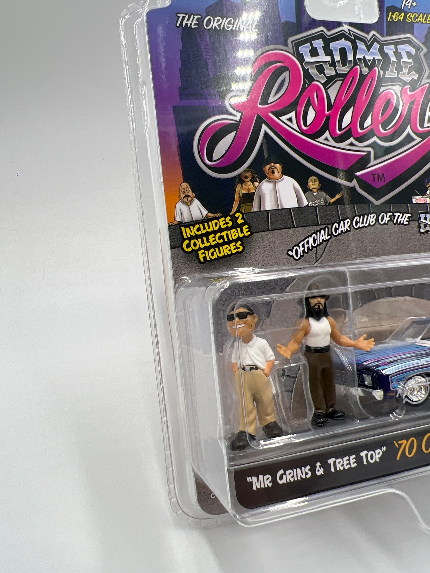 Greenlight x DGA Homie Rollerz 70 Chevy Monte Carlo Blue/Purple & Mr Grins/Tree Top 222C