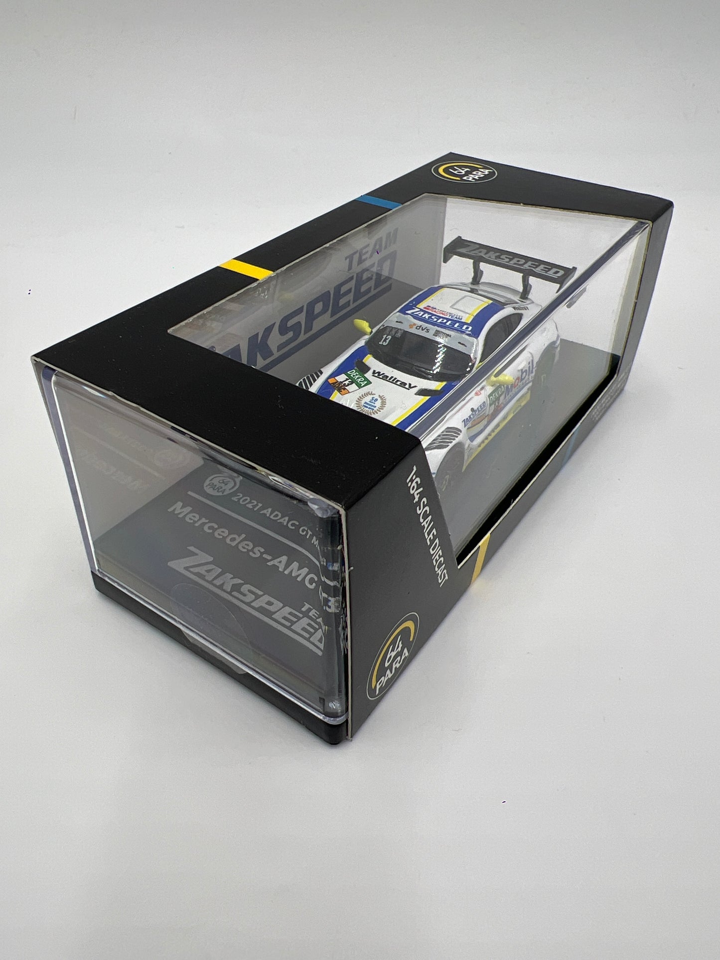 Para64 1:64 Scale Diecast Team Zakapeed #13 Mobil 2020 Mercedes-AMG GT3 White