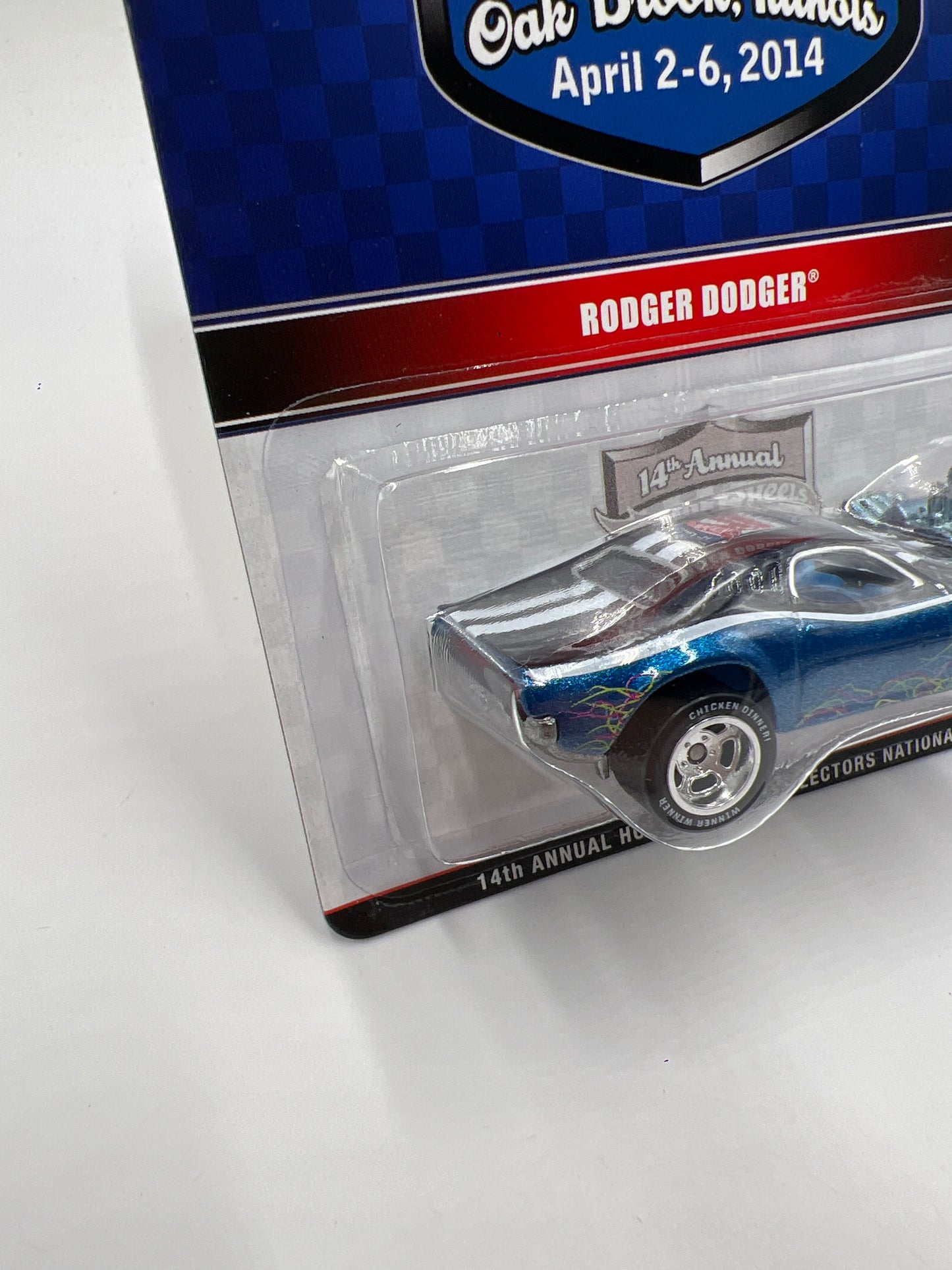 2014 Hot Wheels 14th Annual Collectors Nationals 1029/2000 Rodger Dodger Blue W/Protector