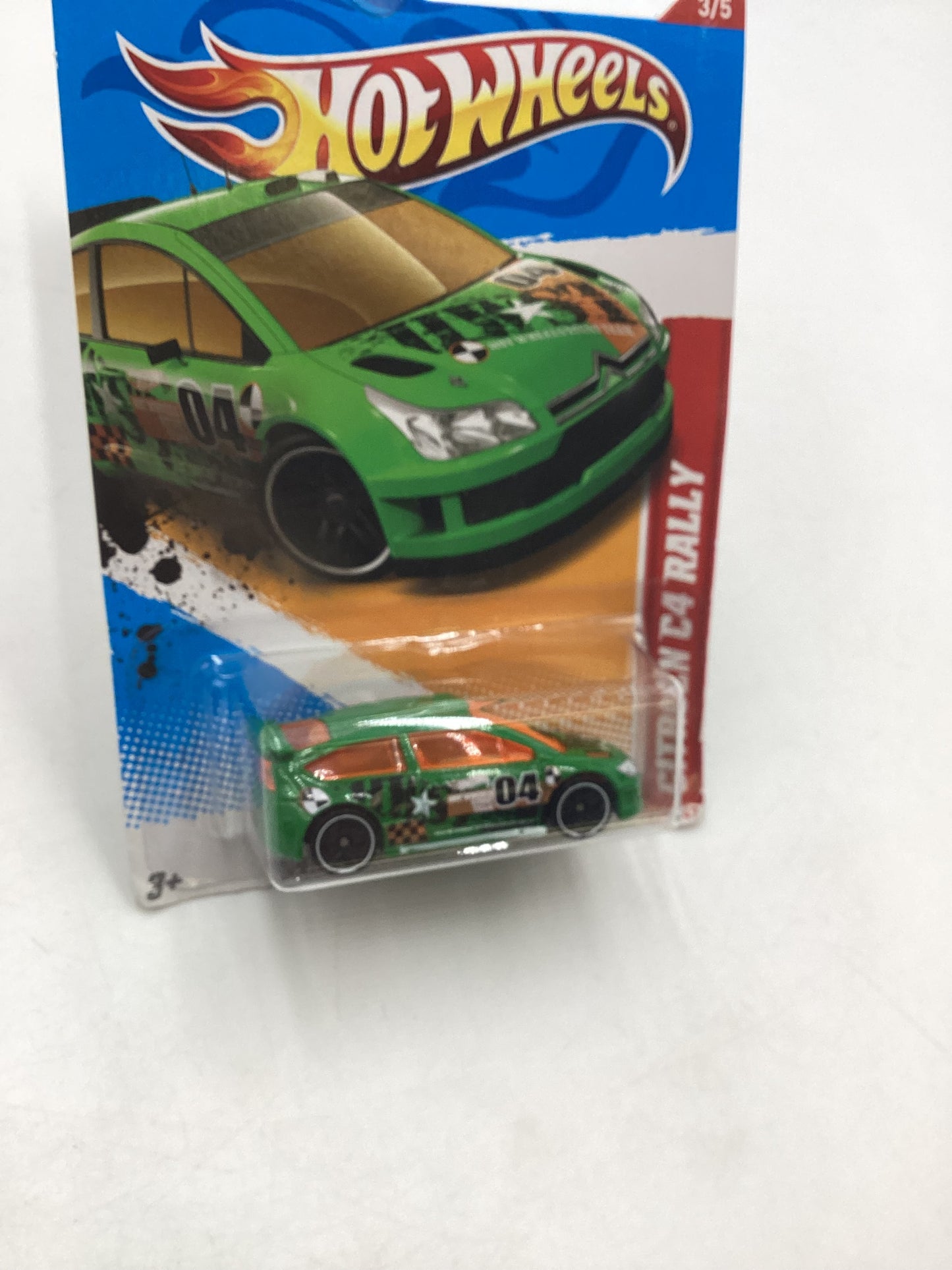 2012 Hot Wheels #198 Citroen C4 Rally Green 68F