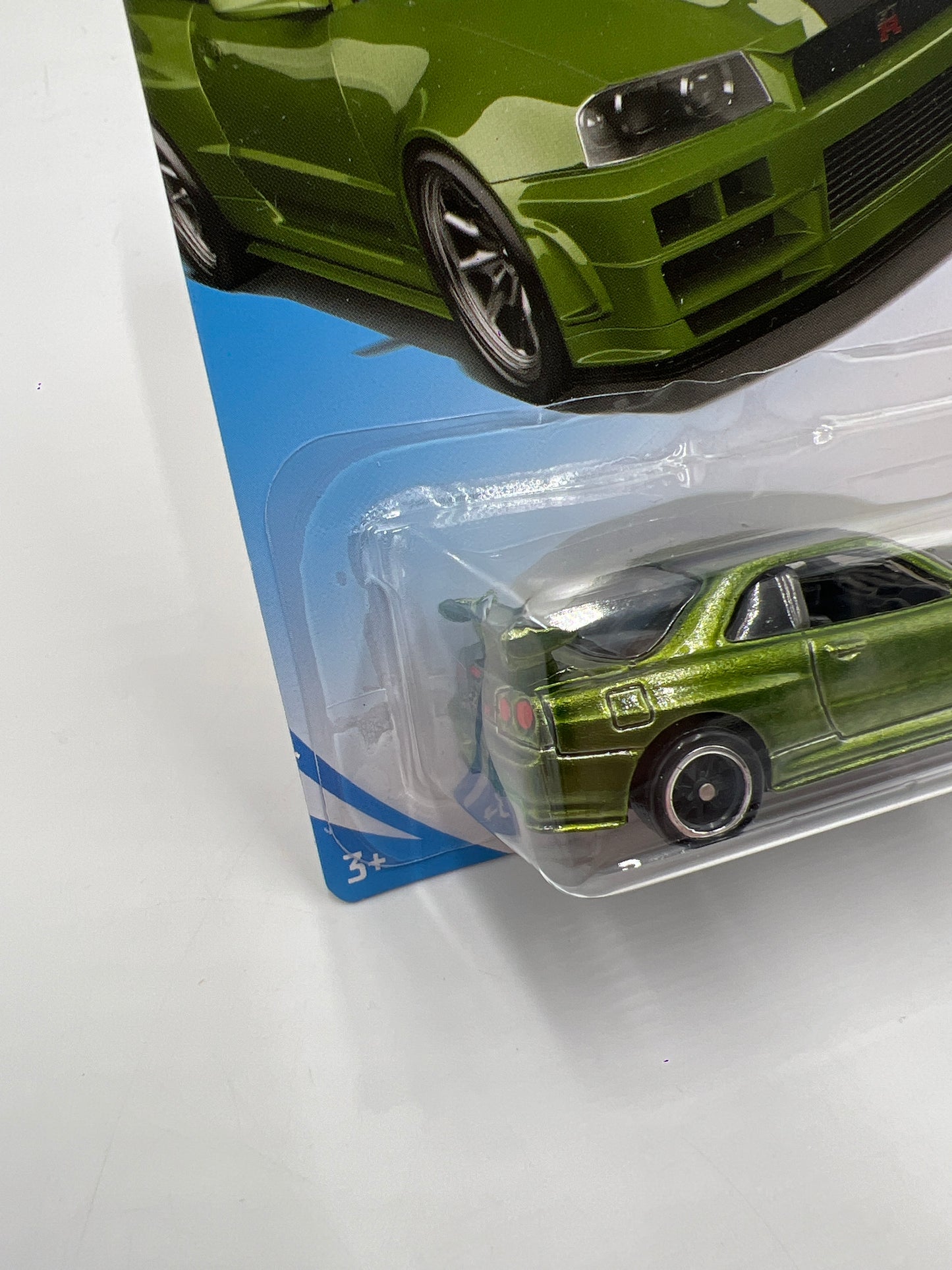 2019 Hot Wheels #45 Super Treasure Hunt Nissan Skyline GT-R BNR34 Green W/Protector