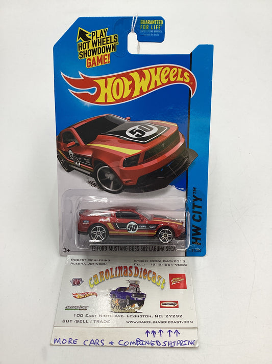 Hot Wheels 2014 HW City 12 Ford Mustang Boss 302 Laguna Seca Red 25G