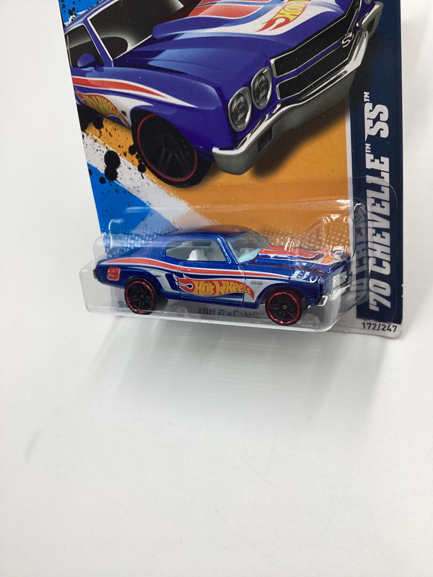 2012 Hot Wheels Racing #172 70 Chevelle SS Blue 10G