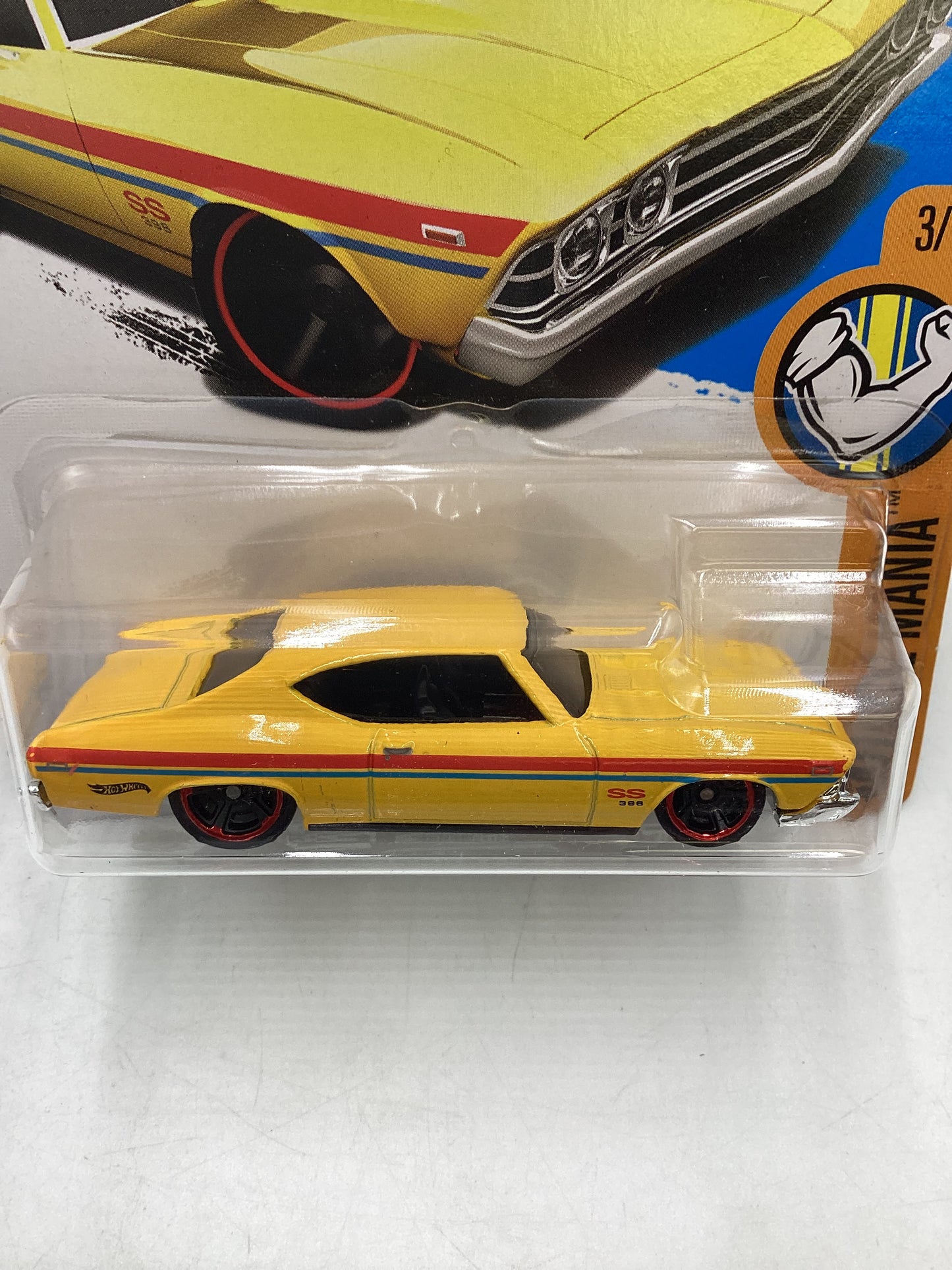 2017 Hot wheels #263 69 Chevelle SS 396 Yellow 13A