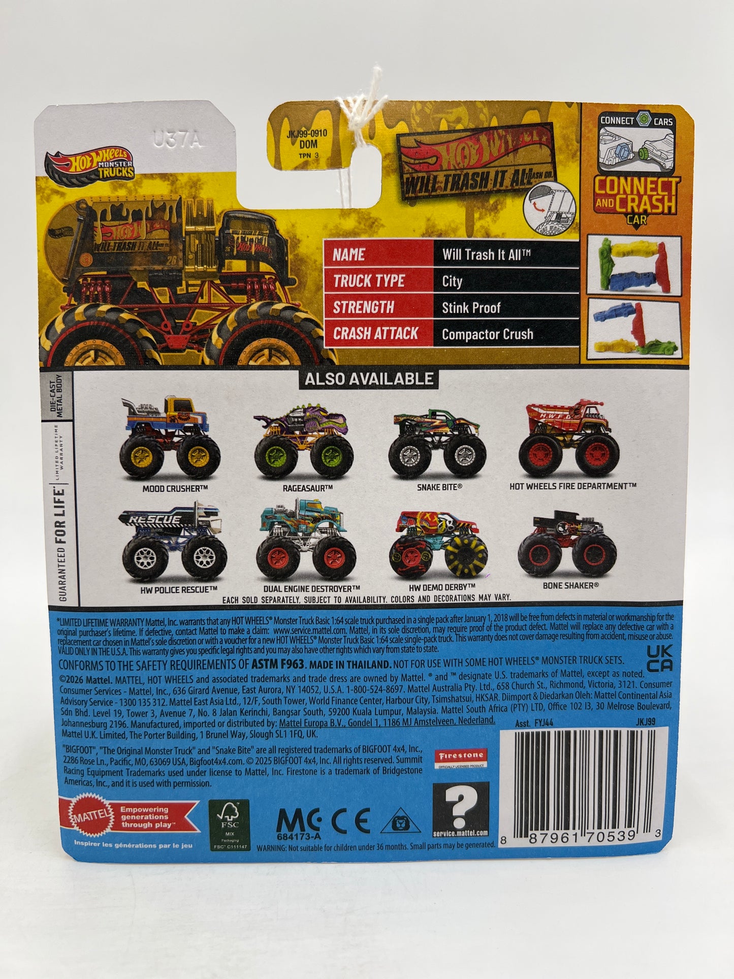 2026 Hot Wheels Monster Trucks Treasure Hunt Will Trash It All 134D