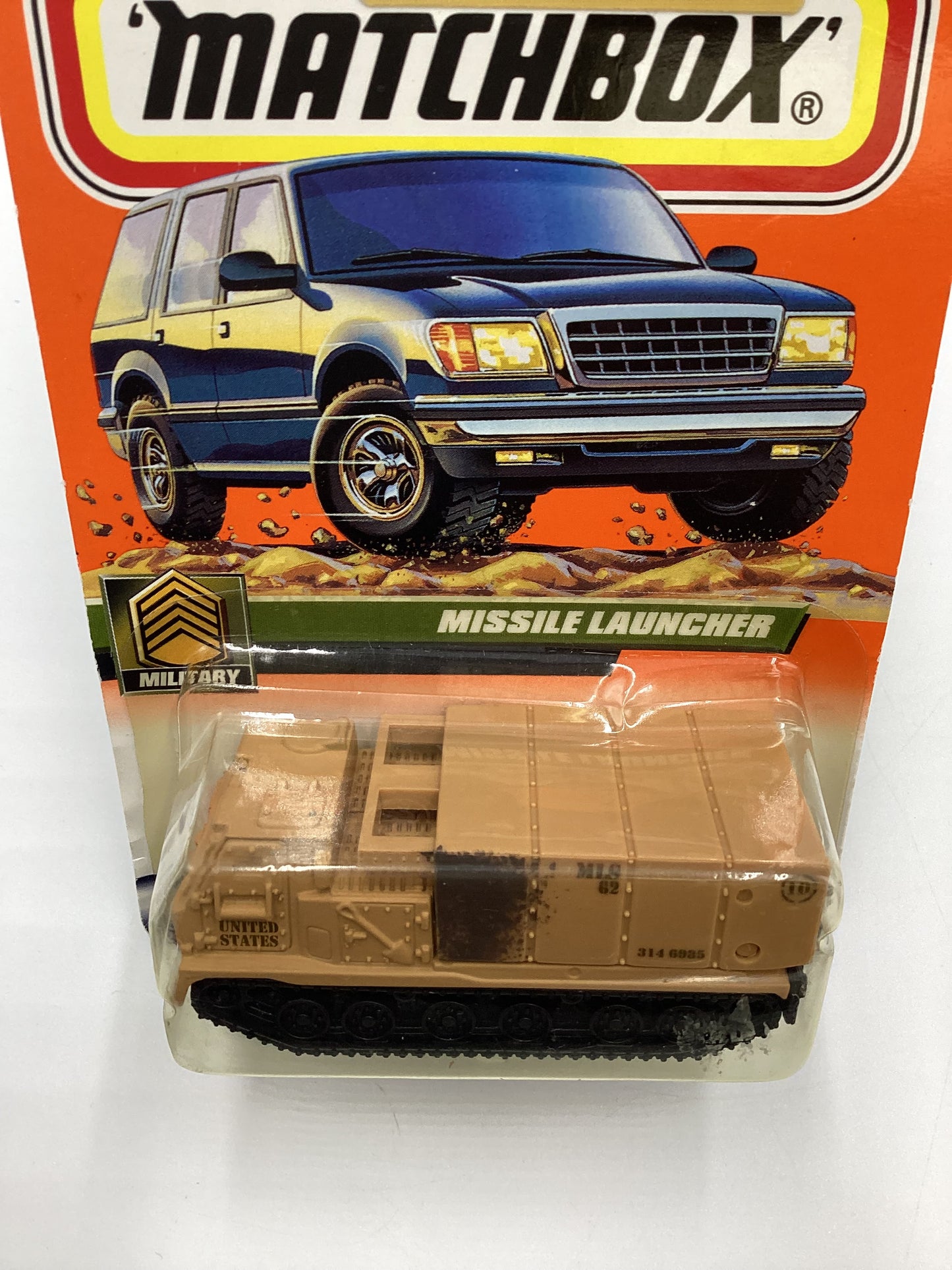 2000 Matchbox #52 Missile Launcher Tan 208D