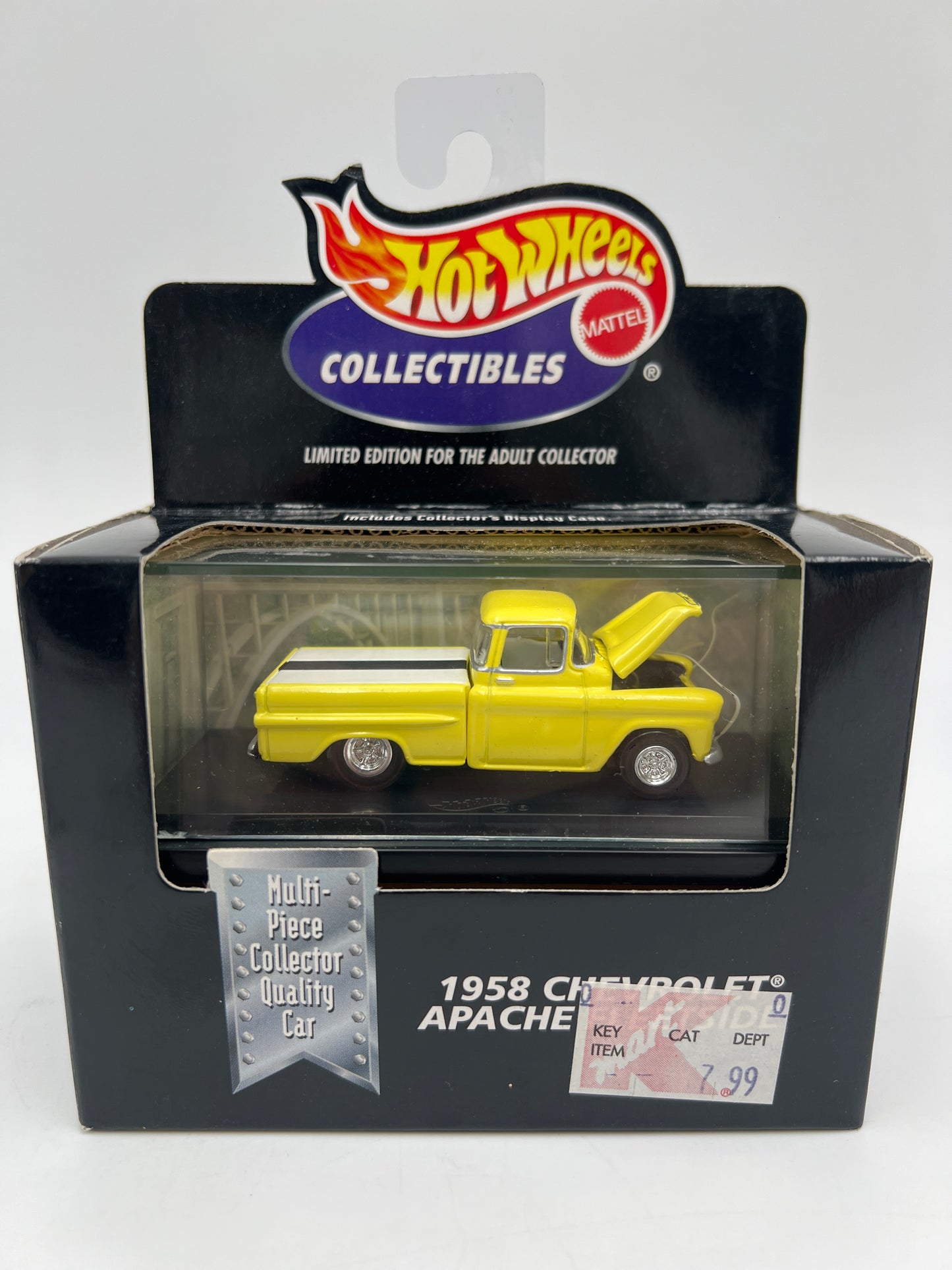 Hot Wheels Collectibles Premium Black Box 1958 Chevrolet Apache Fleetside Yellow