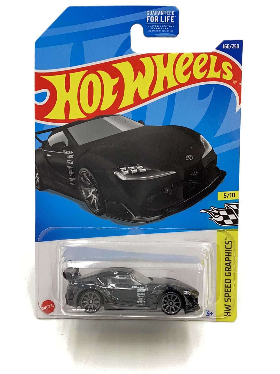 Hot Wheels #160 20 Toyota GR Supra black GameStop exclusive with protector