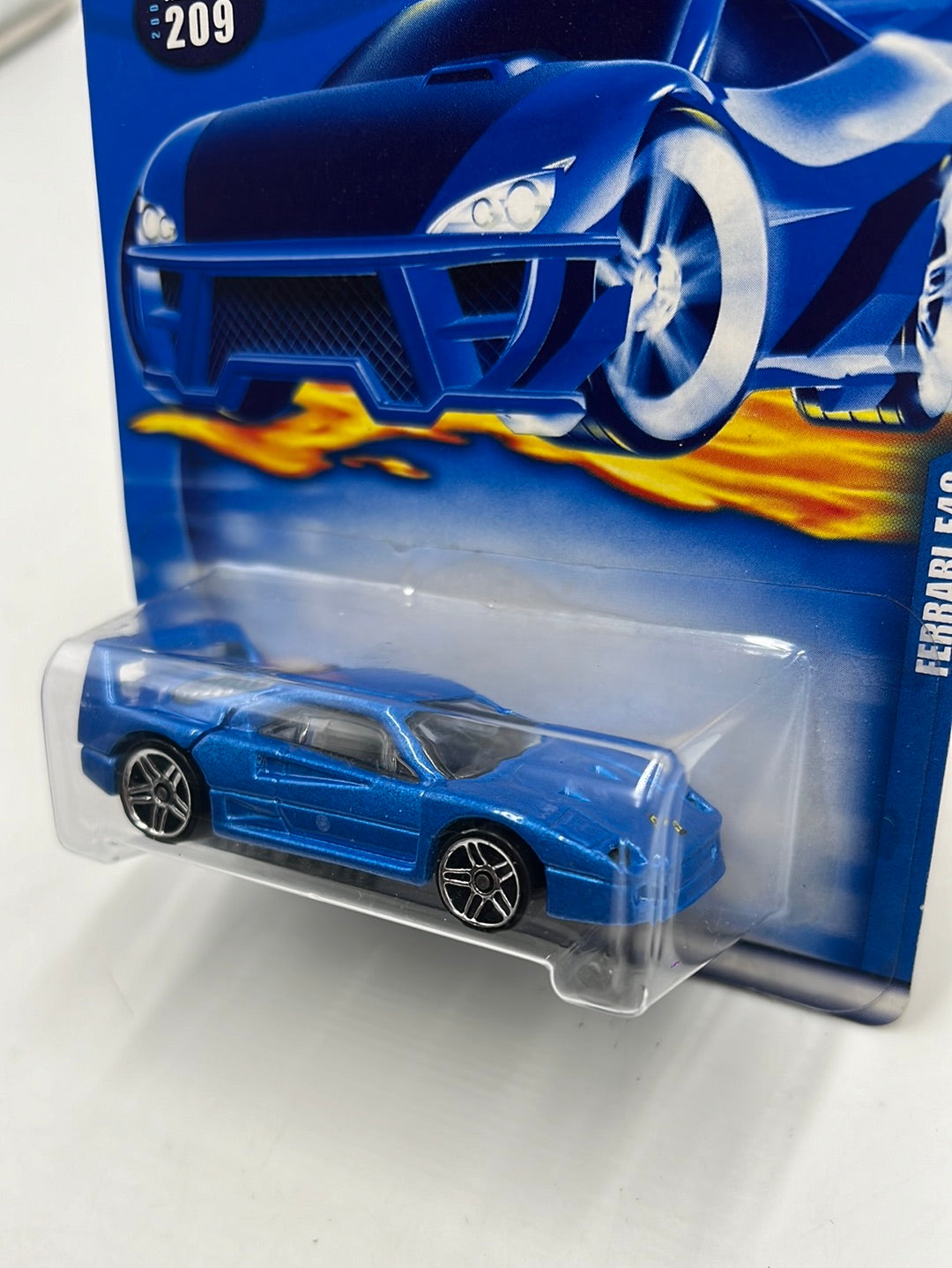 2001 Hot Wheels Blue Ferrari F40 #209