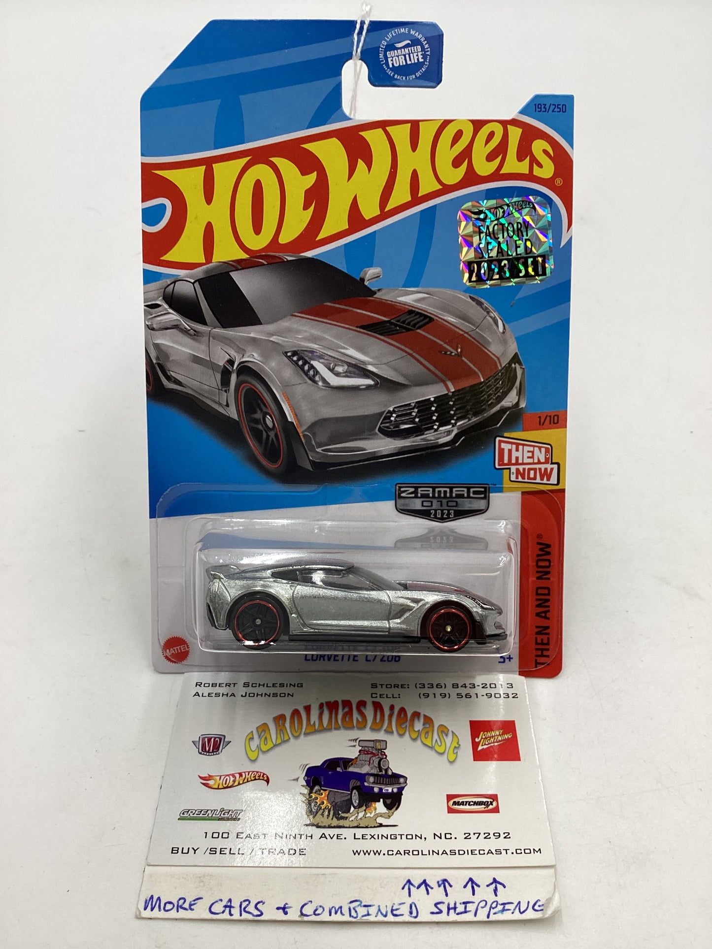 2023 Hot Wheels Zamac Factory Sealed #193 Corvette C7 Z06 146A