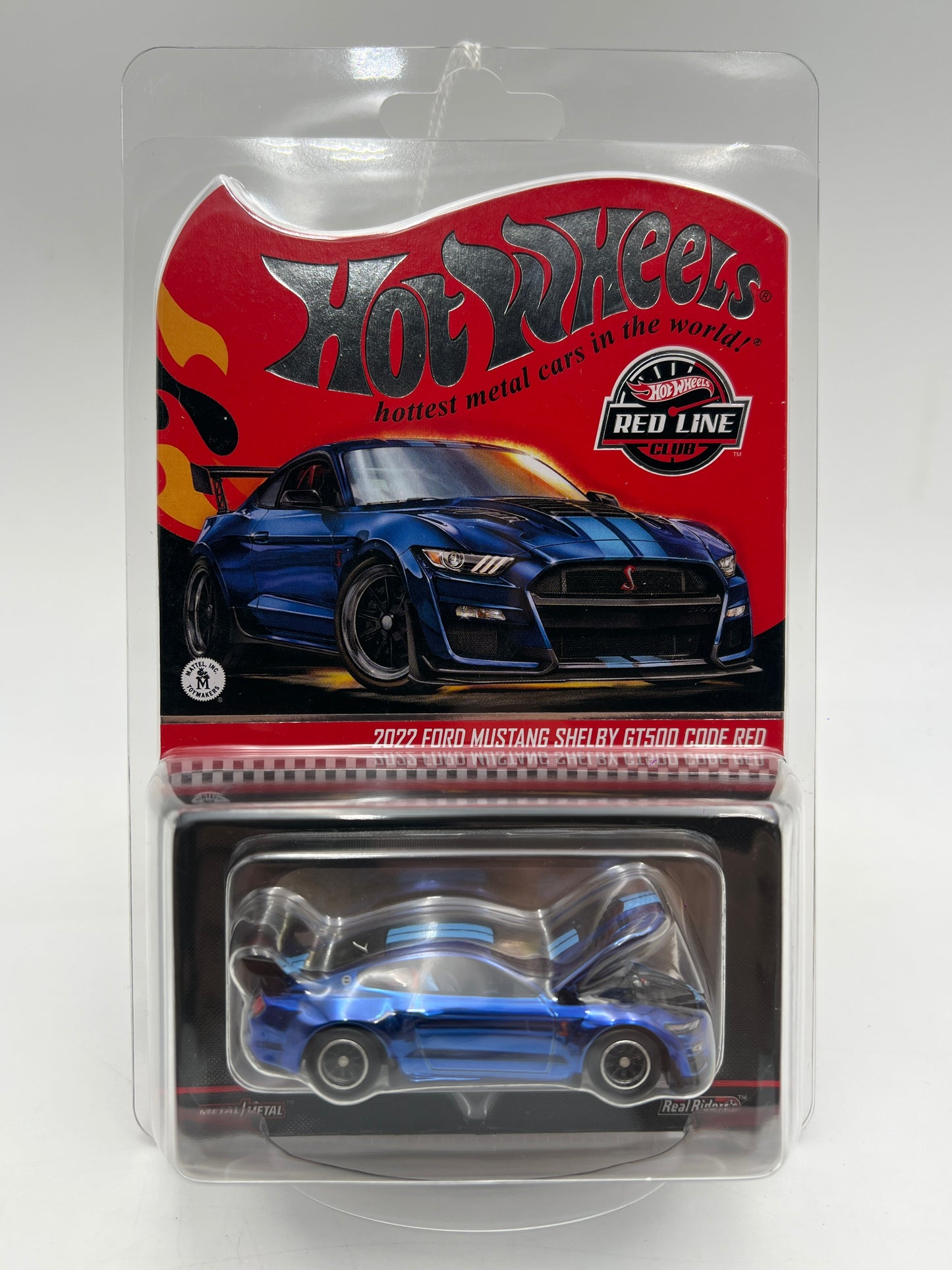 2026 Hot Wheels RLC 2022 Ford Mustang Shelby GT500 Code Red Blue W/Protector