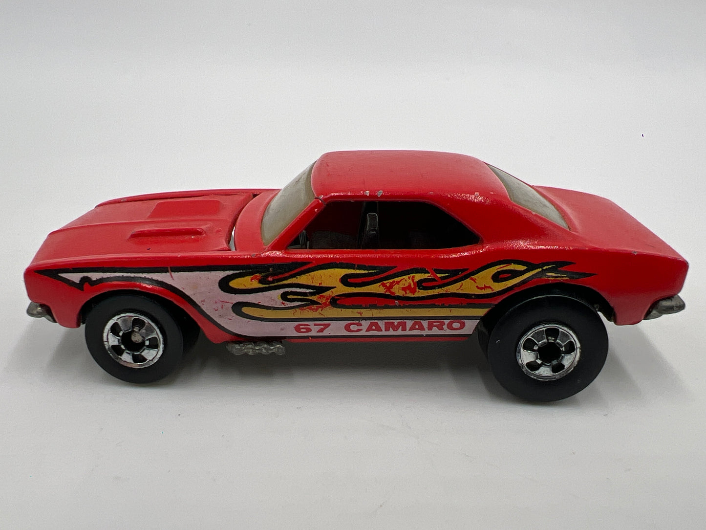 1982 Hot Wheels 1/64 Blackwall 67 Camaro Red Malaysia Base Loose