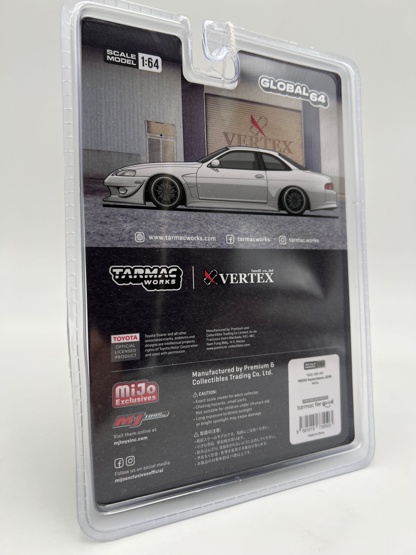 Tarmac Works Mijo Exclusives CHASE VERTEX Toyota Soarer JZZ30 Chrome