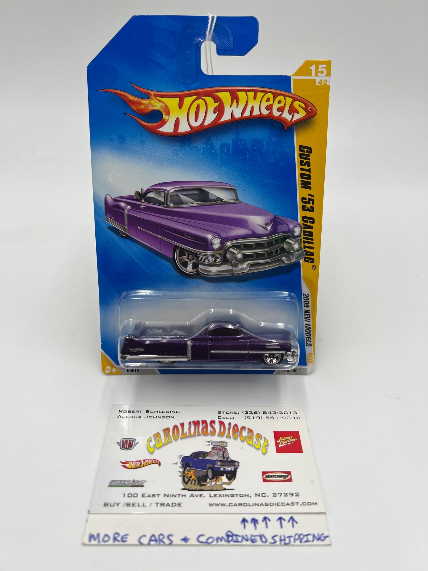 2009 Hot Wheels New Models #15 Custom 53 Cadillac Purple 60B