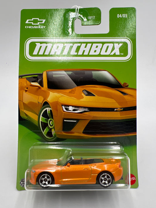 2025 Matchbox Themed Sports Cars #4 16 Chevy Camaro Convertible Orange 156P