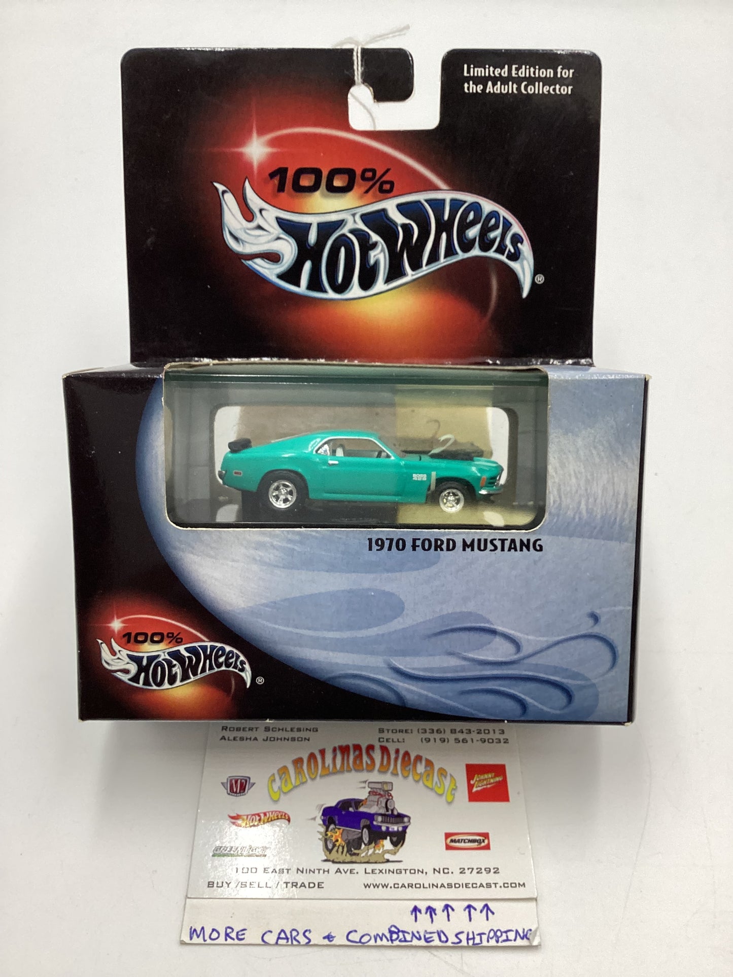 Hot Wheels Premium 100% Black Box 1970 Ford Mustang Teal (1)