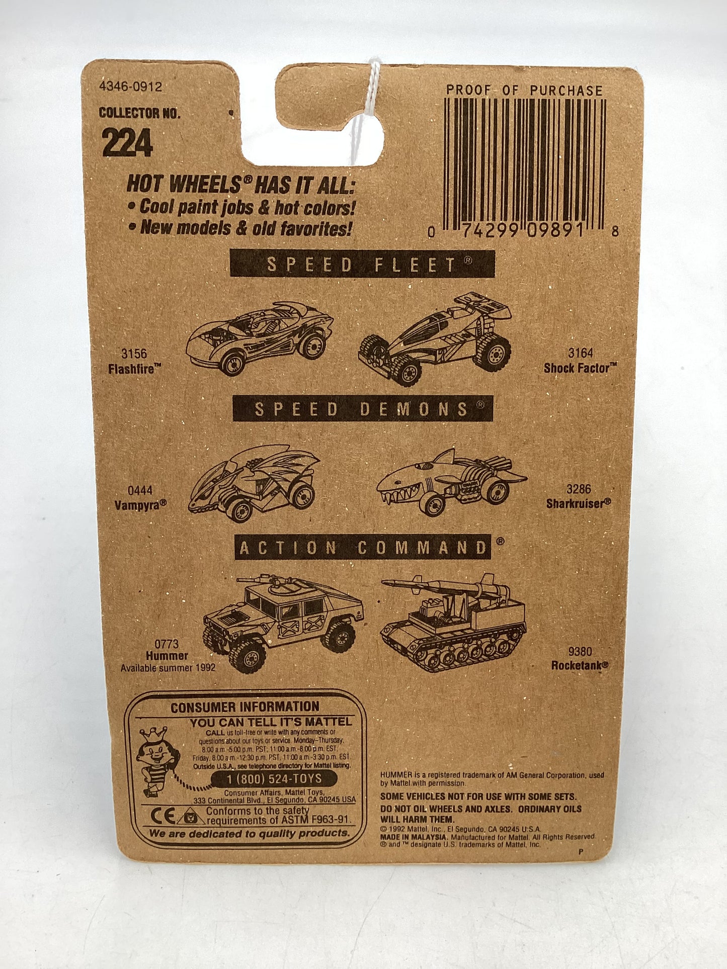 Hot Wheels Blue Card Collector No. 224 Zombot Light Blue UH Chrome Wheels 240G