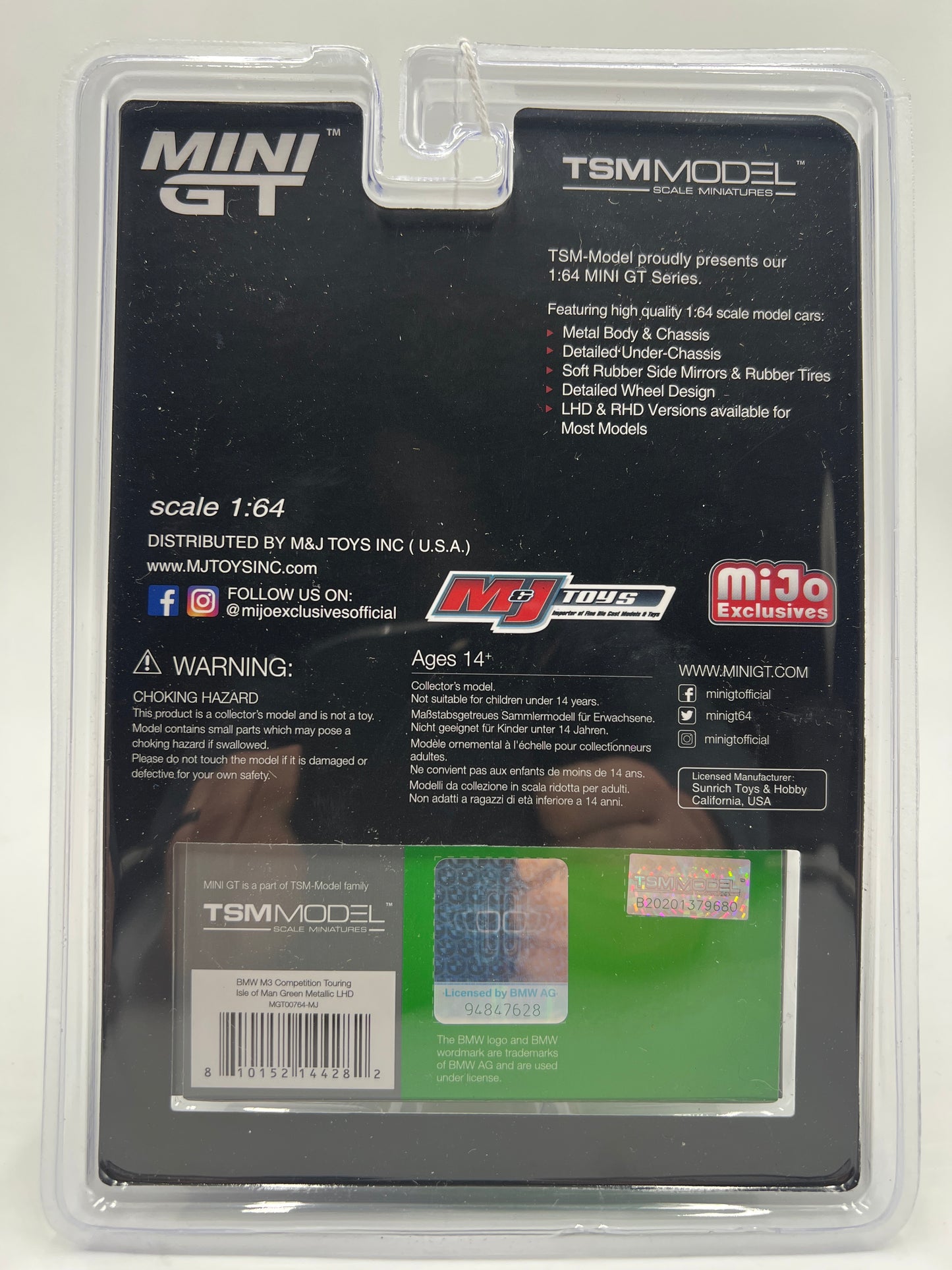 Mini GT Mijo Exclusives #764 BMW M3 Competition Touring Green