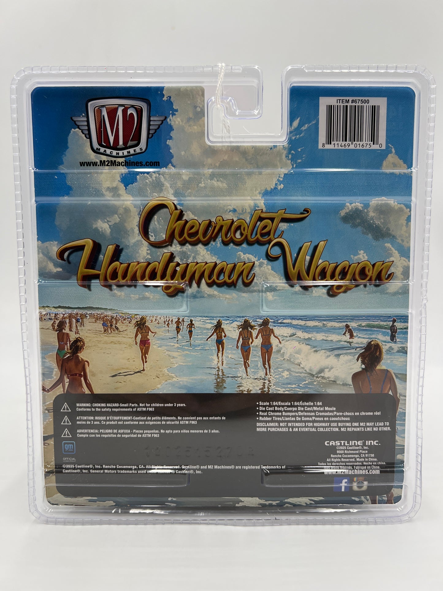 2025 M2 Machines Diorama 1957 Chevy 150 Handyman Wagon Blue/Black R16 196H