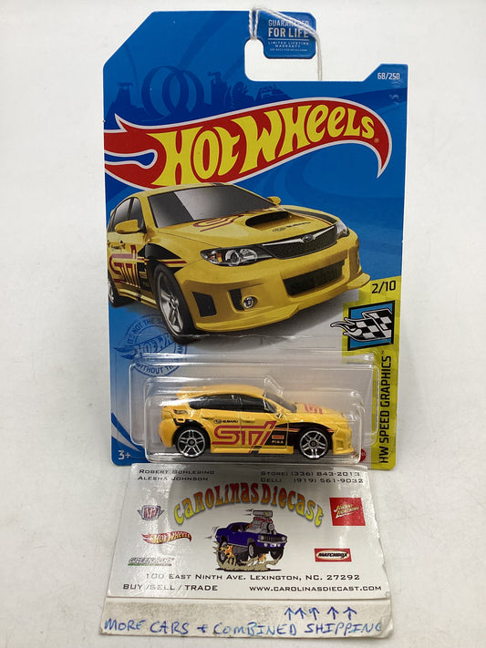 2021 Hot Wheels #68 Subaru WRX STI Yellow 89i