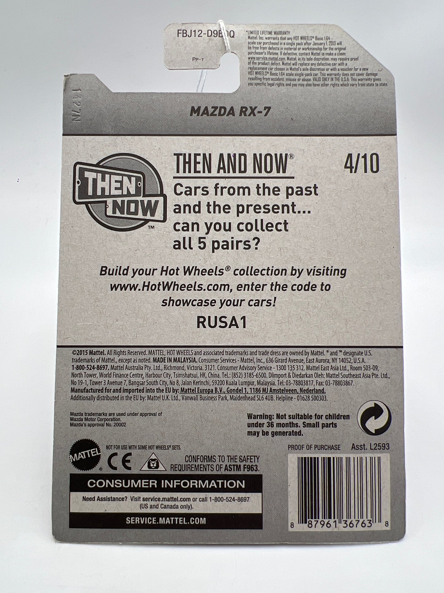 2017 Hot Wheels Kmart Exclusive Then And Now Mazda RX-7 Red